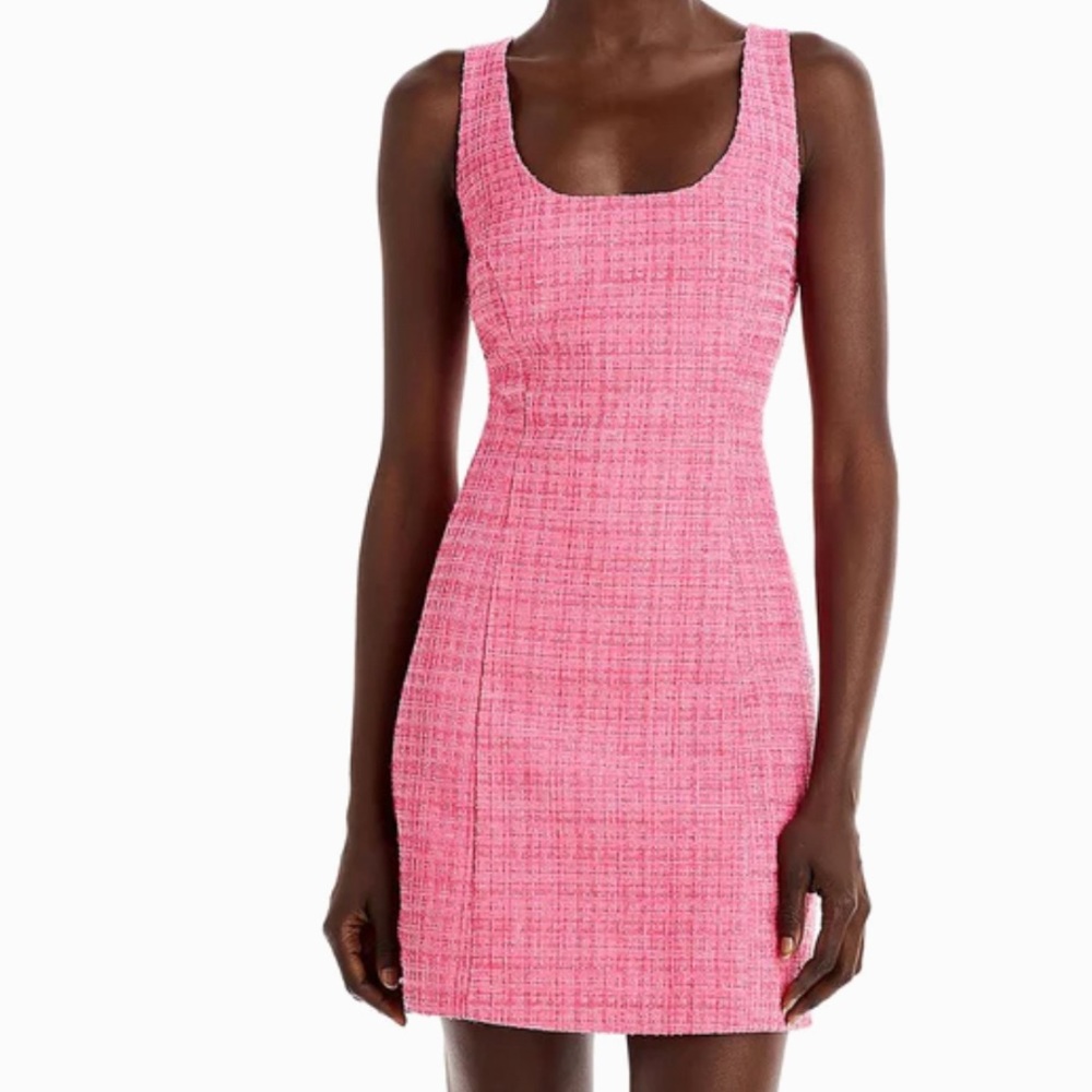 AQUA Bouclé Mini Sheath Dress | Size Small